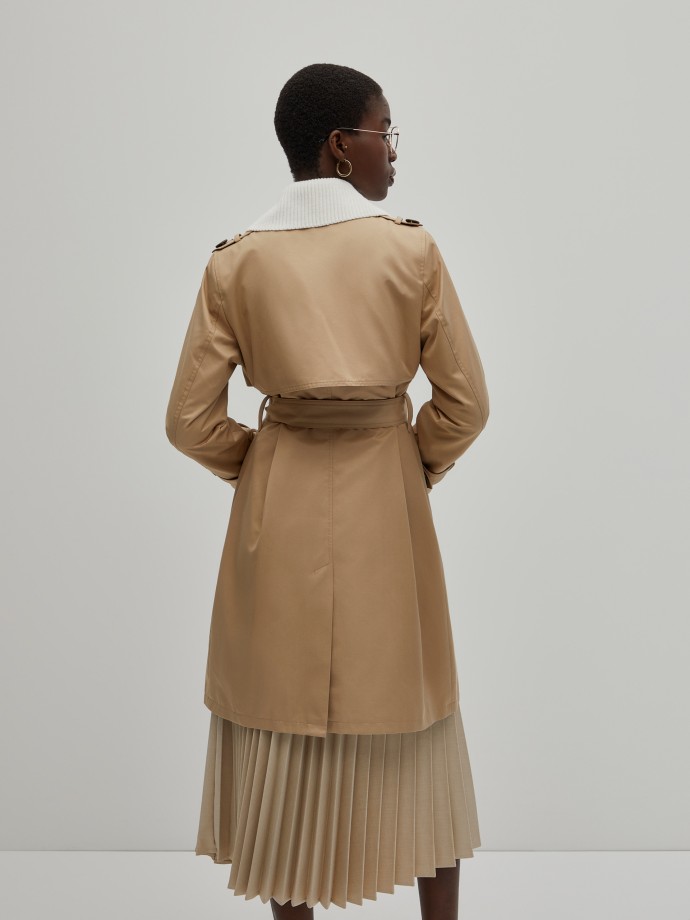 Double-breasted trench coat