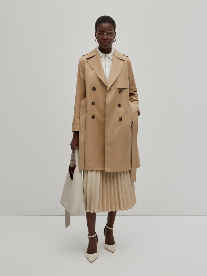 Double-breasted trench coat