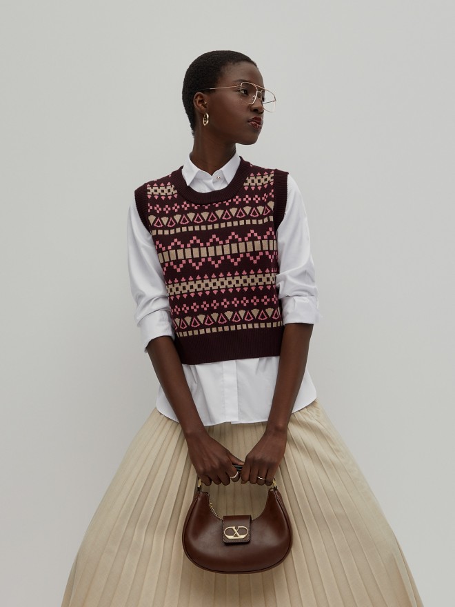 Jacquard knitted vest Jacquard knitted vest