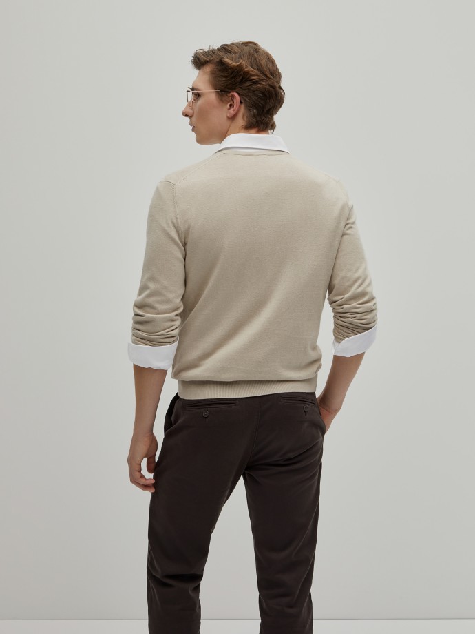 Cotton and cashmere pullover