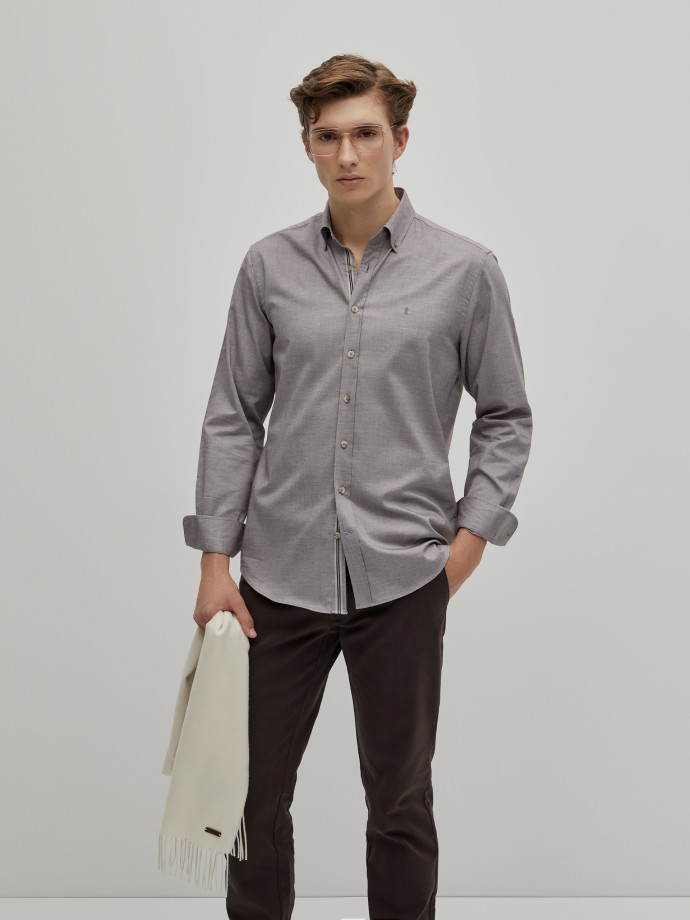 Camisa oxford corte regular