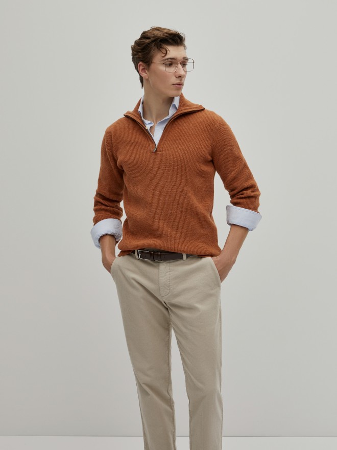 Wool zip-up sweater Wool zip-up sweater