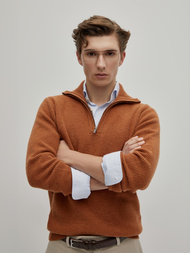 Wool zip-up sweater Wool zip-up sweater
