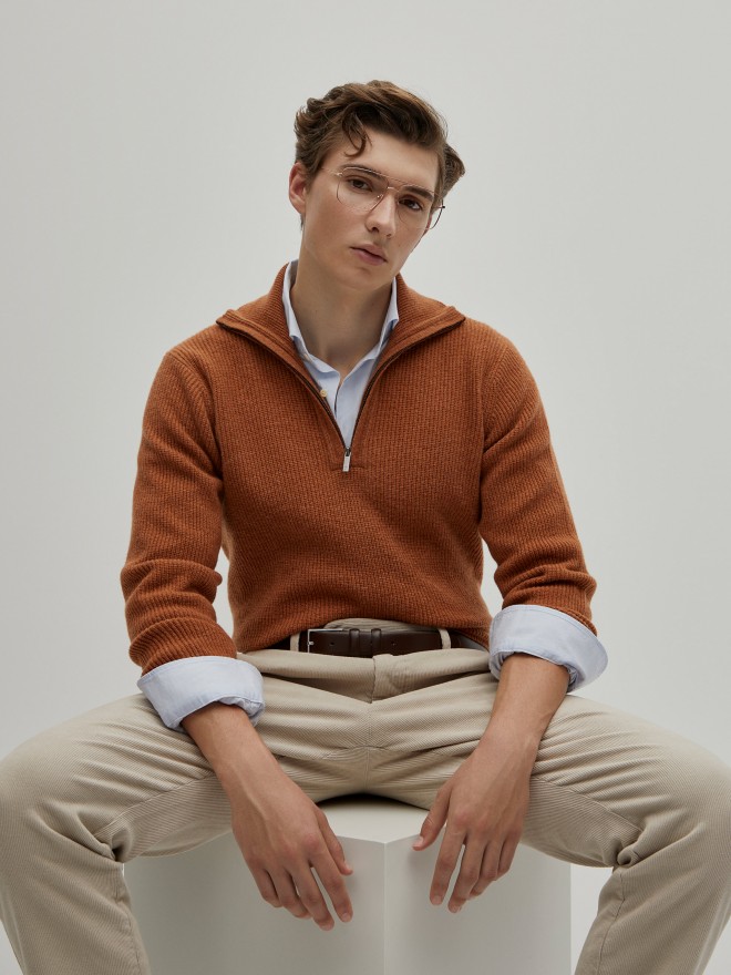 Wool zip-up sweater Wool zip-up sweater