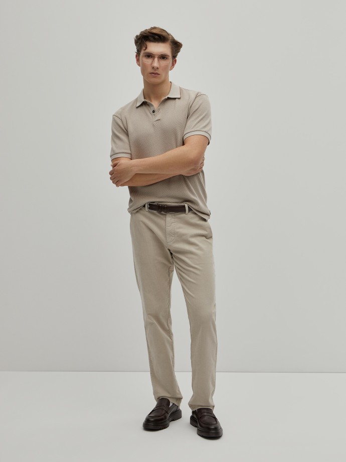 Two-tone structured polo