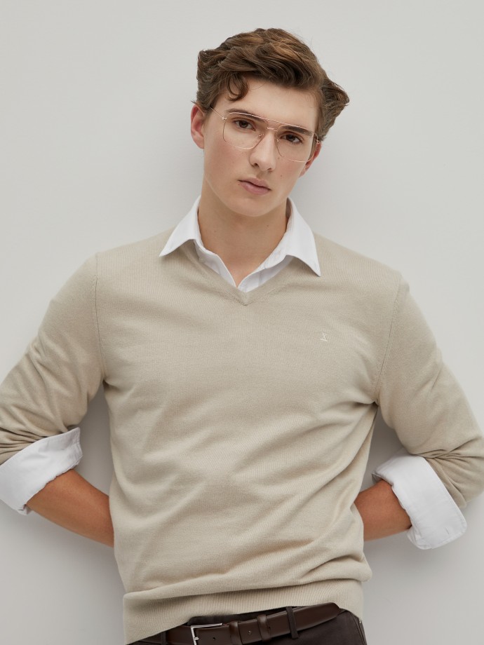 Cotton and cashmere pullover