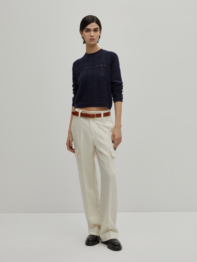 Wide leg pants with pockets