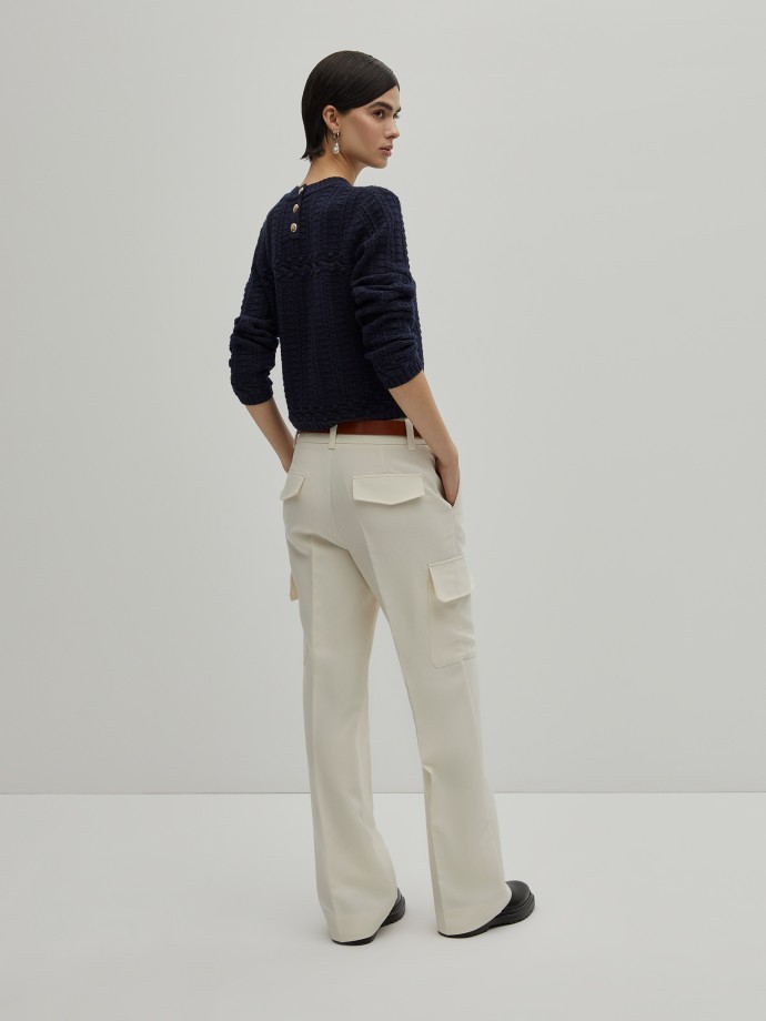 Wide leg pants with pockets