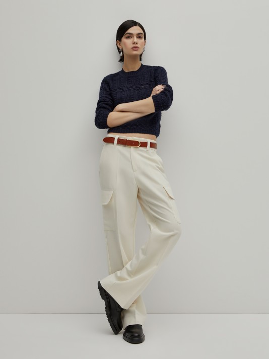 Wide leg pants with pockets