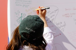 Decenio marks 100 days until the Paris Olympic Games with a wall of messages encouraging athletes 