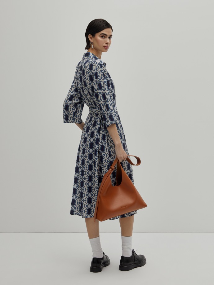 Printed shirt dress