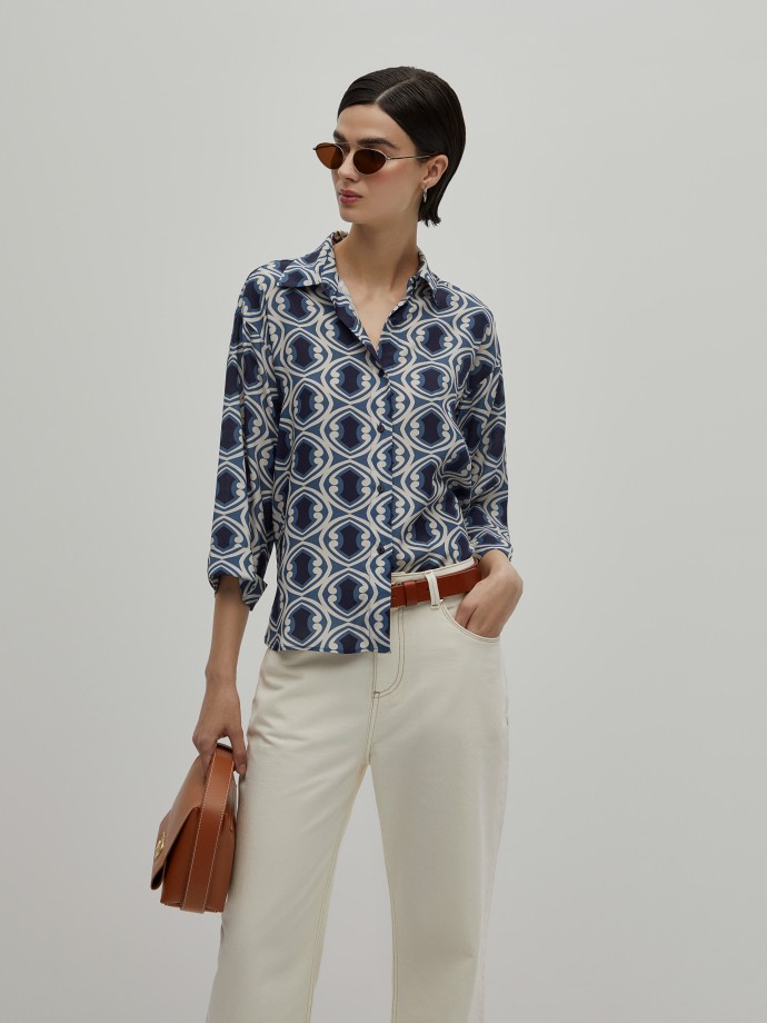 Printed fluid shirt