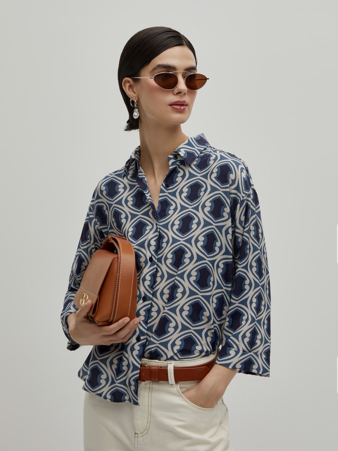 Printed fluid shirt