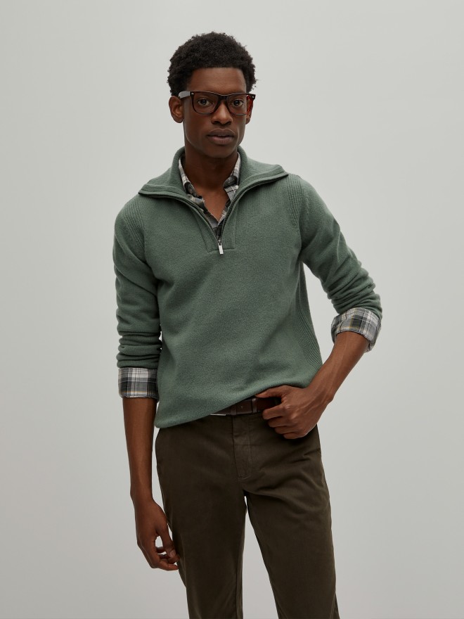 Wool zip-up sweater Wool zip-up sweater