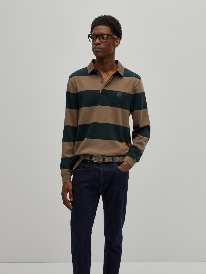 Striped polo