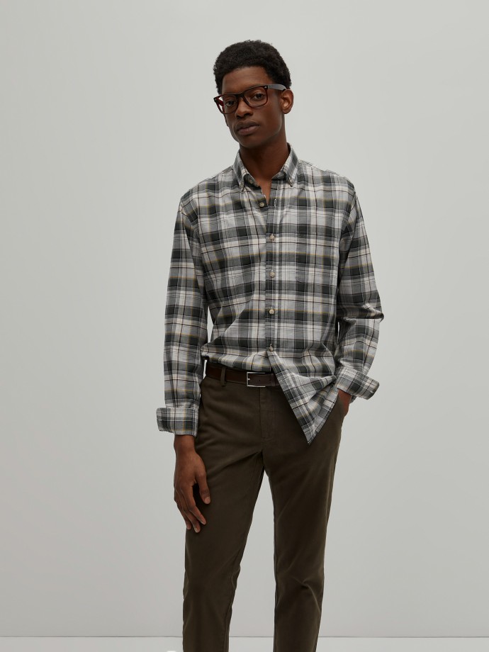 Regular fit plaid shirt