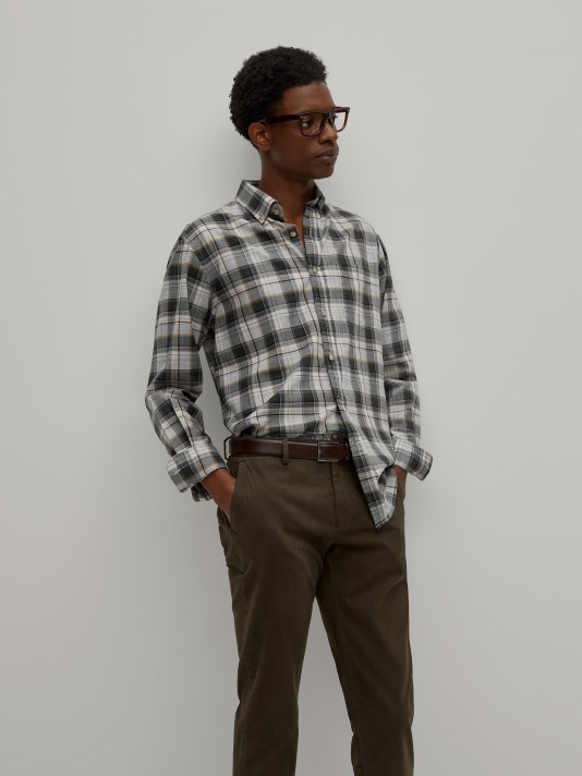 Regular fit plaid shirt