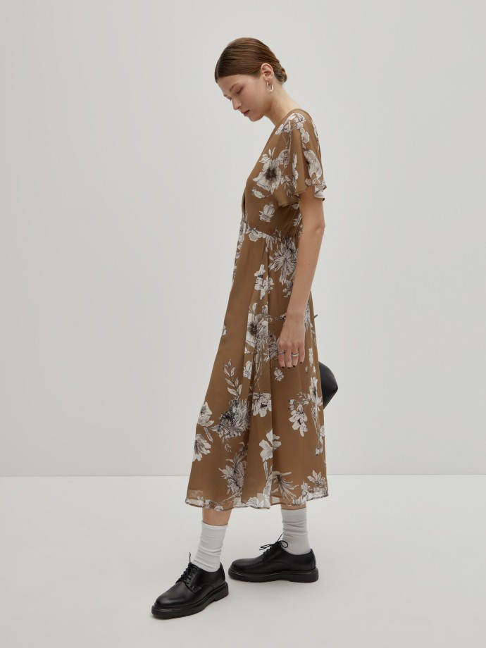 Floral pattern midi dress