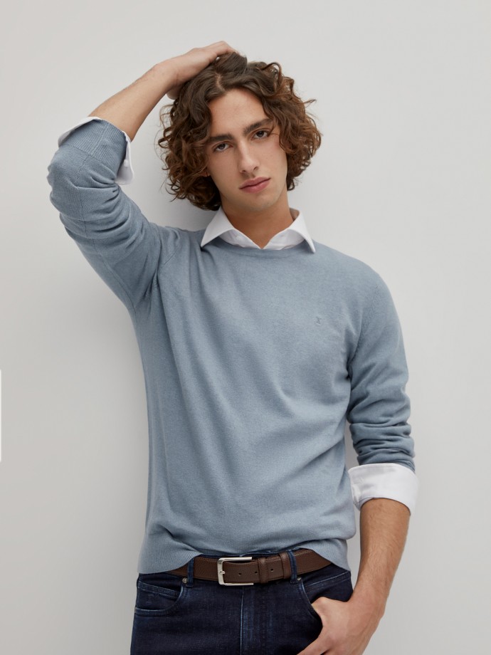 Cotton and cashmere pullover