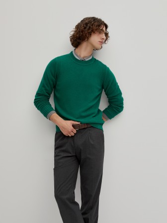 Knitted sweater in wool and cotton Knitted sweater in wool and cotton