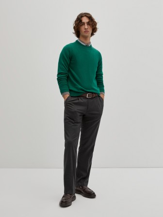 Knitted sweater in wool and cotton Knitted sweater in wool and cotton
