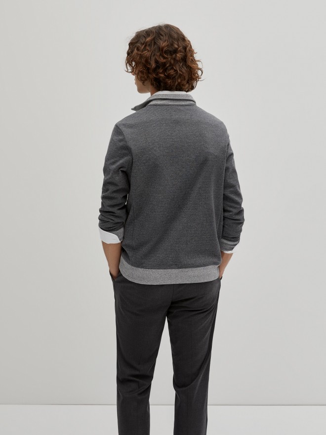 Two-tone zip-up sweater Two-tone zip-up sweater