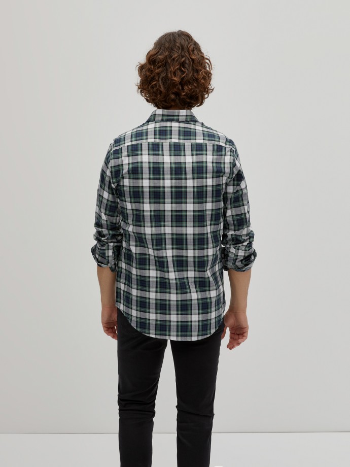 Slim fit plaid shirt