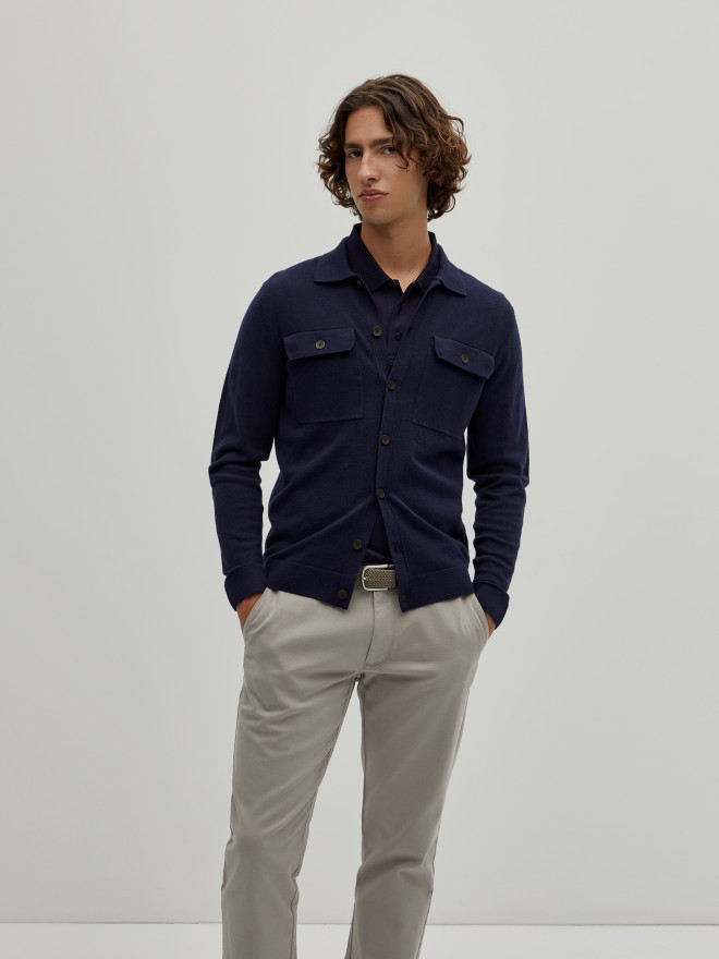 Cotton and cashmere knitted coat Cotton and cashmere knitted coat