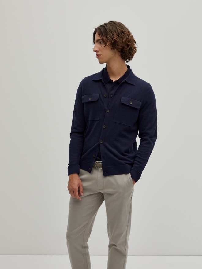 Cotton and cashmere knitted coat Cotton and cashmere knitted coat