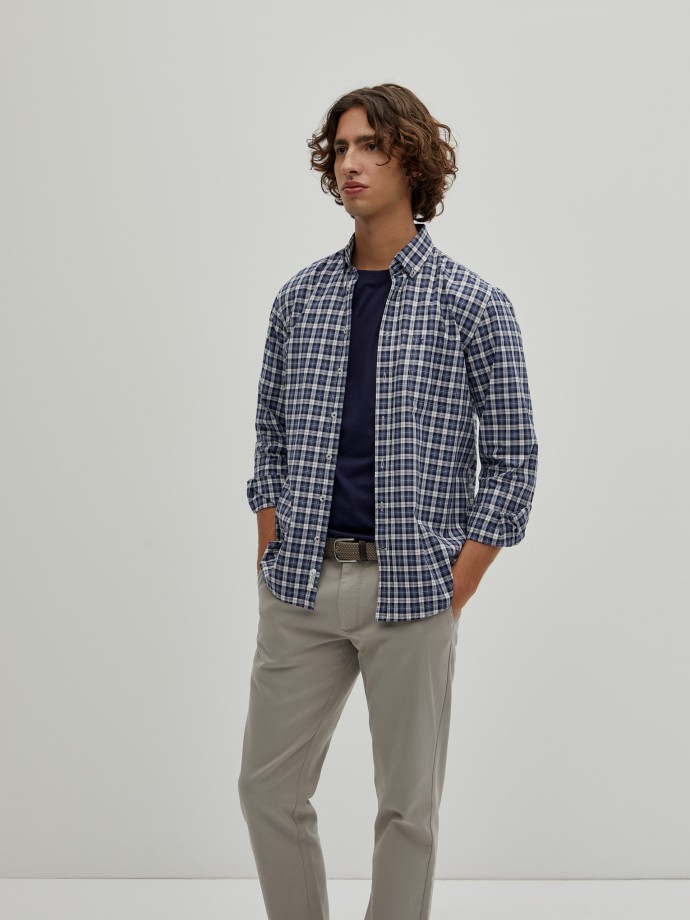 Checkered regular fit shirt