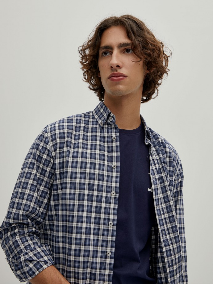 Checkered regular fit shirt