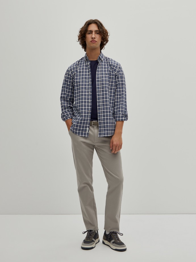 Checkered regular fit shirt