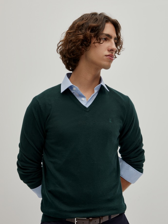 Cotton and cashmere pullover