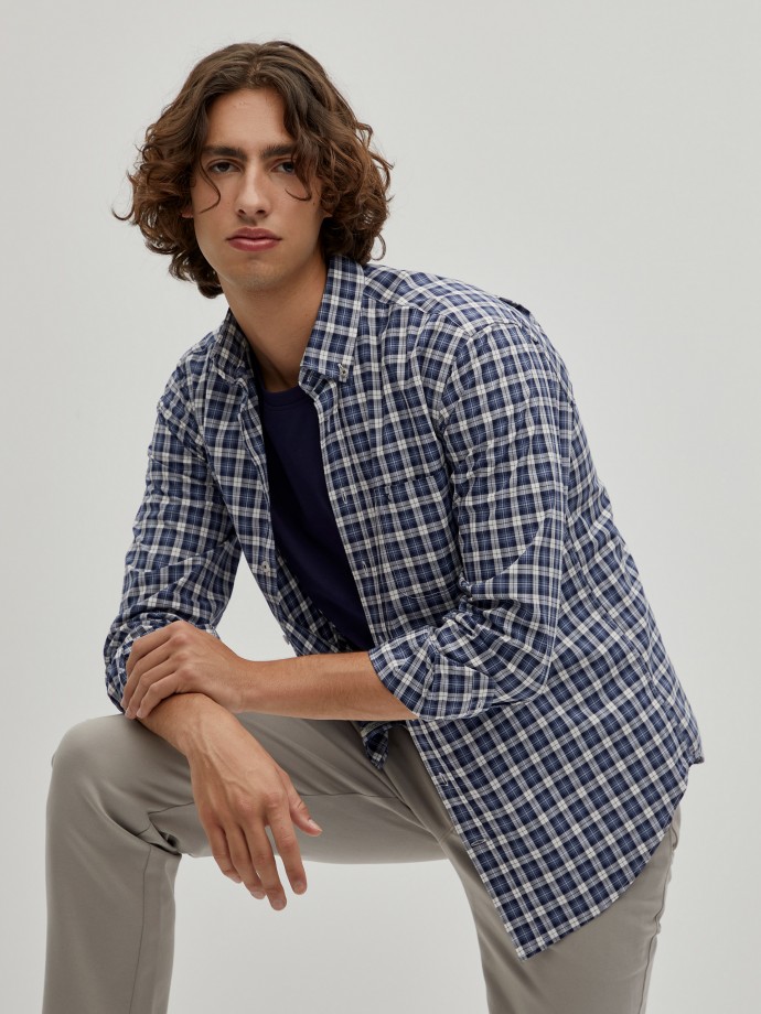 Checkered regular fit shirt