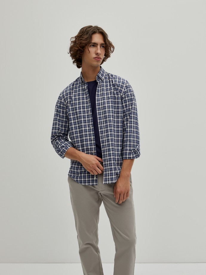 Checkered regular fit shirt