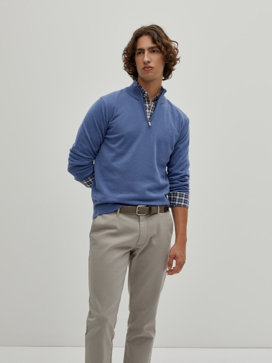 Sweater with placket