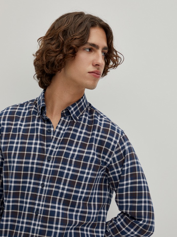 Regular fit plaid shirt