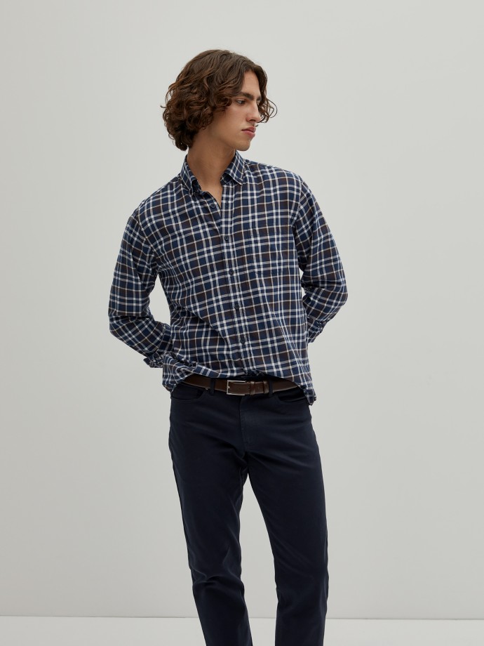 Regular fit plaid shirt