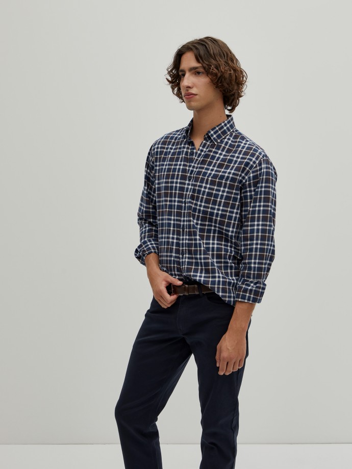 Regular fit plaid shirt