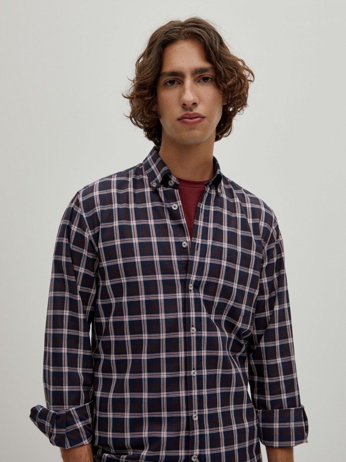 Regular fit plaid shirt