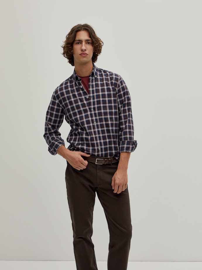 Regular fit plaid shirt