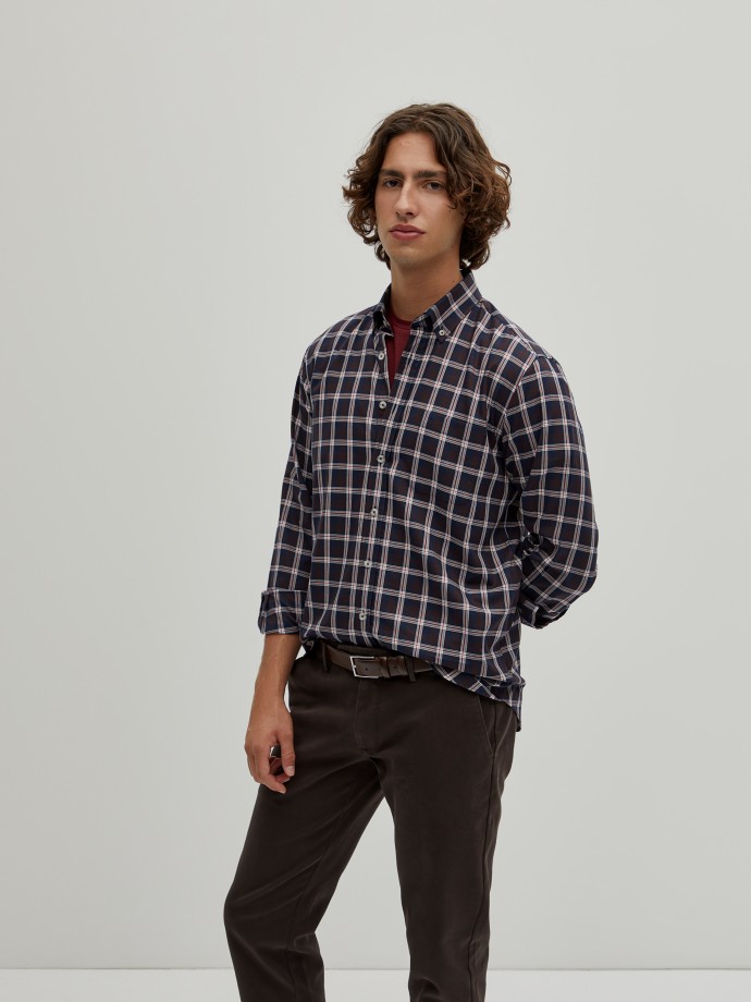 Regular fit plaid shirt