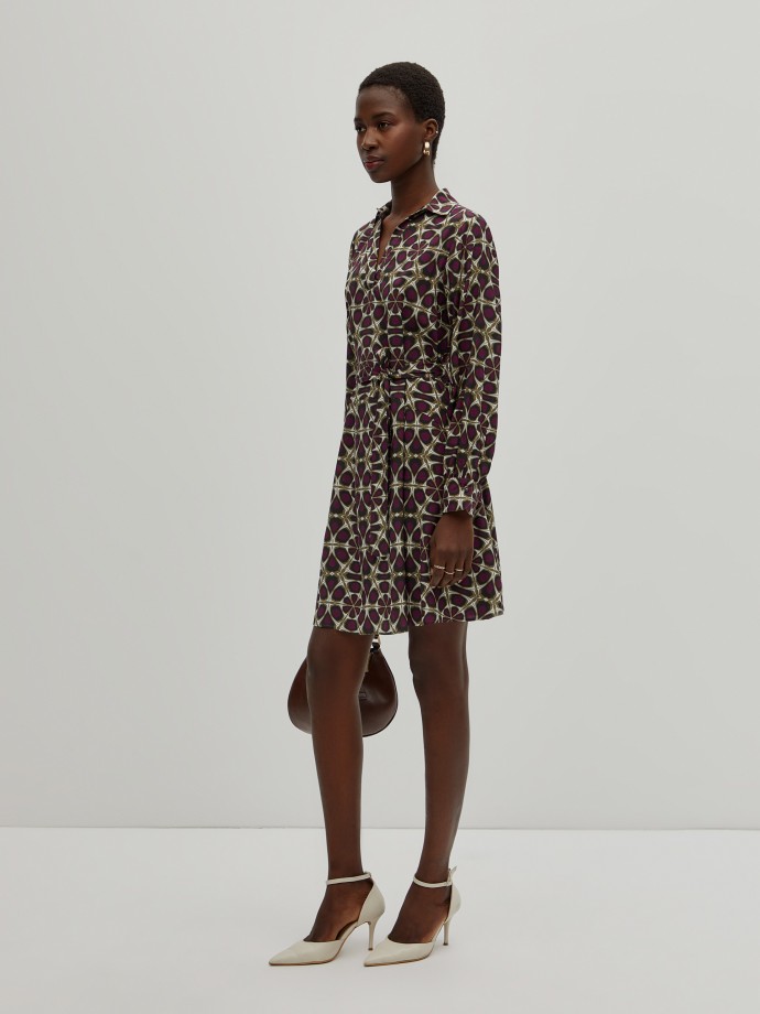 Printed fluid dress