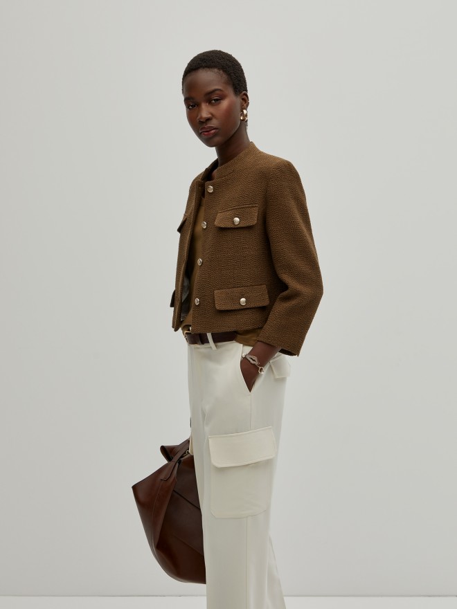 Tweed fake pockets jacket Tweed fake pockets jacket