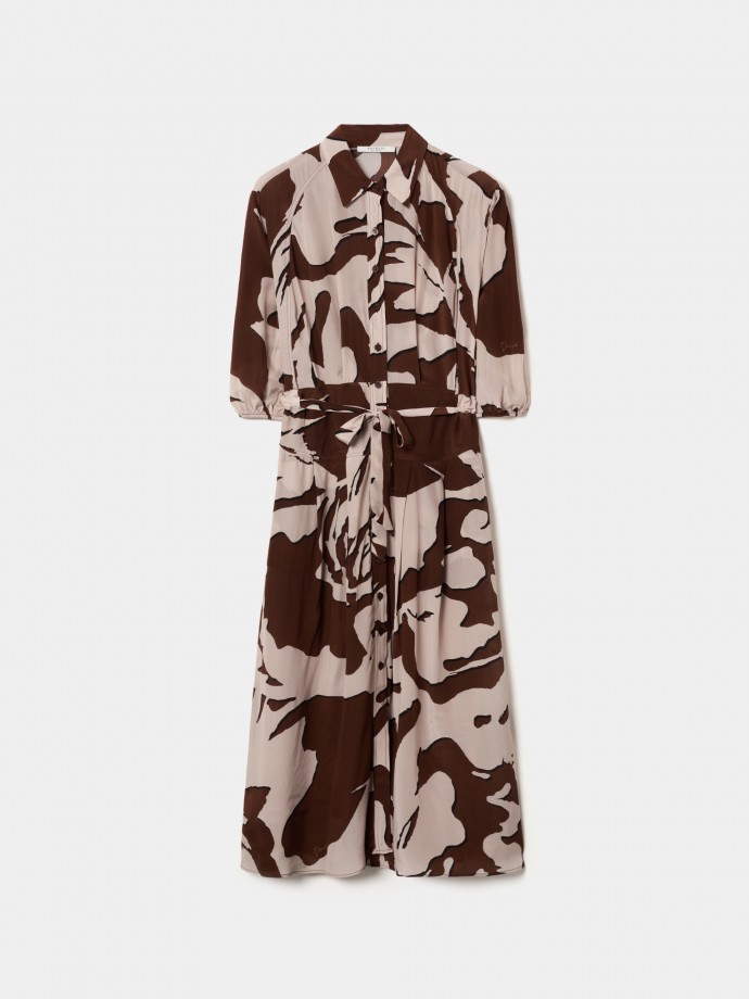 Vestido camisero estampado