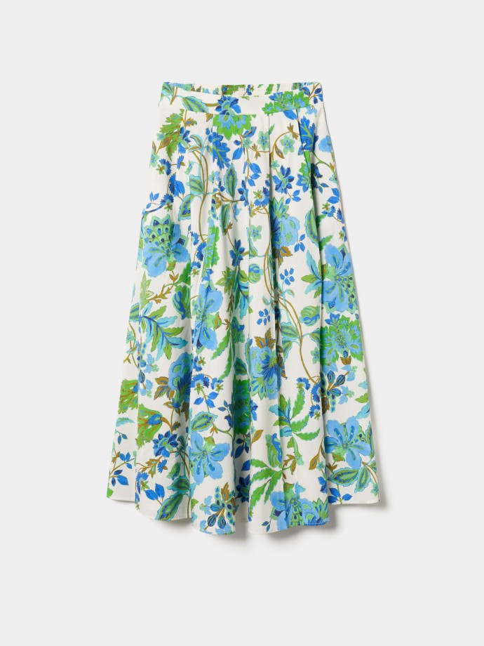 Floral midi skirt