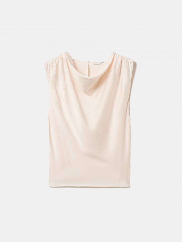 Draped flowy blouse