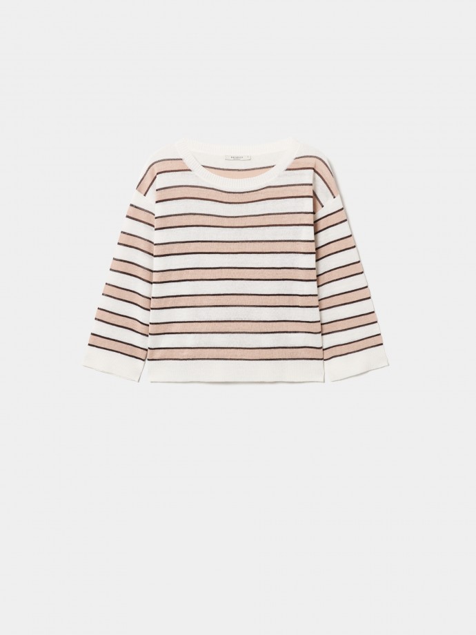 Striped knit sweater
