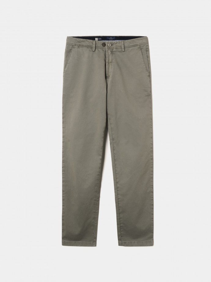Twill chino pants