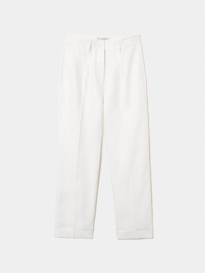 Pantaln clsico de lino